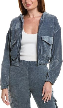 Vintage Havana 2Pc Brush Chenille Bomber Jacket & Cargo Pant Set