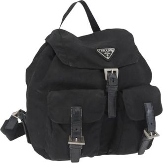 Prada Pre-owned Vintage Rugzak - Dames - Vintage Rugzakken - Zwart - ONE Size - Leer - Vintage