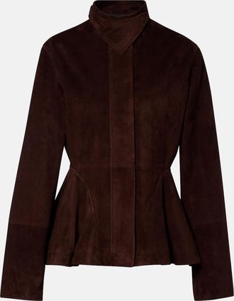 Alaia Ala&iuml;a Chaqueta de ante con peplum