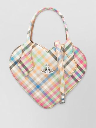Vivienne Westwood shoulder bag checkered pattern heart shape handles