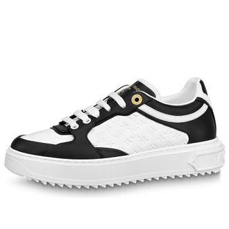 Louis Vuitton (WMNS) LOUIS VUITTON Time Out Sneakers White Mini monogram Black 1ABUSJ