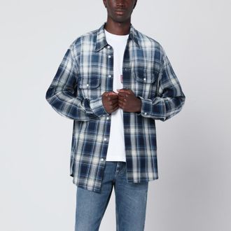 Dsquared2 Blue/white check patterned shirt