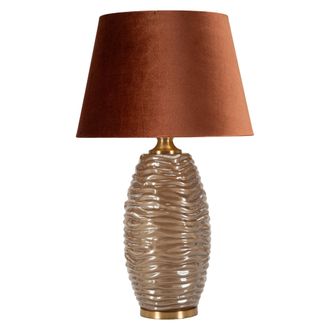 Dmora L&aacute;mpara De Mesa Arita, Necesita 1 Bombilla, Casquillo E27, Pantalla, Cobre
