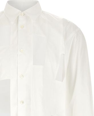 Comme Des Gar&ccedil;ons Mens Geometric Cut-Out Shirt