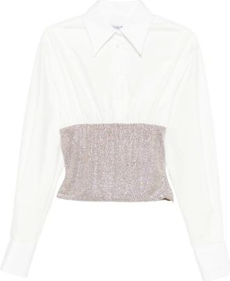 Giuseppe Di Morabito Camicia con cristalli - Bianco
