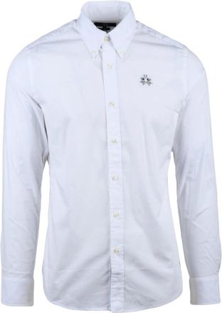 La Martina Overhemden, Heren, Wit, 3Xl, Katoen, Casual Overhemden