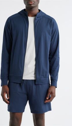 Zella Live In Performance Zip Hoodie in Navy Eclipse at Nordstrom, Size Xx-Large