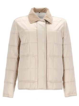 Fay Neutrals Quilted Boxy Field Jacket