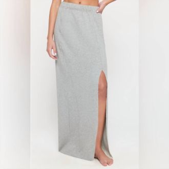 Spiritual Gangster Quinn Maxi Skirt In Heather Ash