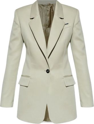 The Attico single-breasted blazer - women - Virgin Wool/Viscose - 38 - Neutrals