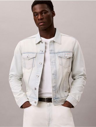 Calvin Klein Jeans Calvin Klein Mens COOLMAX Classic Trucker Jacket - Medium Blue - 2XL