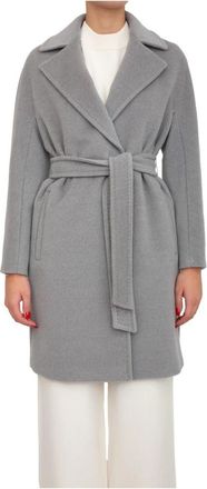 Max Mara Dames, Mantels, Grijs, Maat: M Wol