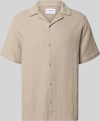 Lindbergh Lindbergh Relaxed Fit Freizeithemd mit Strukturmuster in Mud, Gr&ouml;&szlig;e XXXL