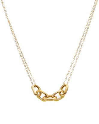 Italian Gold, Inc 10K Fancy 5-Link Forzatina Double Strand Necklace