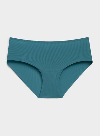 Miiyu Womens Mini-rib laser-cut classic brief Recycled nylon