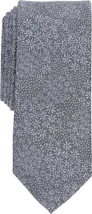 Bar III Mens Gray Levetin Skinny Floral Tie - Regular