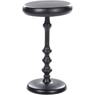 Beliani Beliani - Mesa Auxiliar De Metal Negro 30 Cm Mesa De Centro Forma Geom&eacute;trica Atapo
