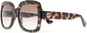 Gucci Zonnebril - Dames - Zonnebrillen - Bruin - 54 MM - Accessoires