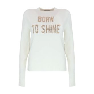 MC2 Saint Barth Round-neck Knitwear, female, Beige, M, MC2 Saint Barth Jumpers