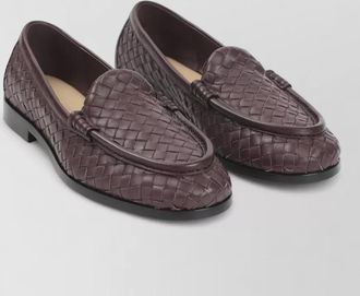 Bottega Veneta leather intrecciato loafers