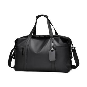 Generic Mens Gym Bag - Black Adjustable Shoulder Strap Duffel,Compatible For Travel and Sports Lovers, Fitness Gear(Black S)