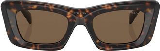 Prada Brown Symbole Tortoiseshell Sunglasses - Unisex - Acetate