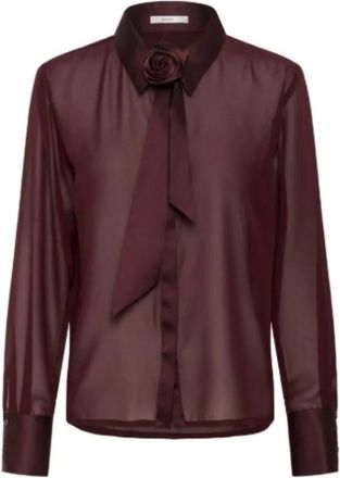 Gestuz Overhemden, Dames, Rood, XS, Polyester, Rode Aronia Shirt, Gerecycled Polyester