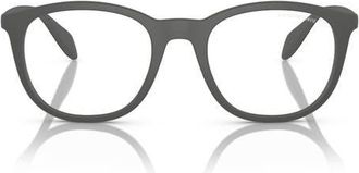 Emporio Armani 52mm Phantos Optical Glasses in Matte Grey /Clear at Nordstrom