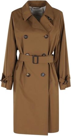 Max Mara Trench Coats, female, Brown, Size: 3XS Trench Coats