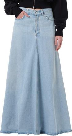 A Gold E Odin Denim A-Line Maxi Skirt in Lost at Nordstrom, Size 24