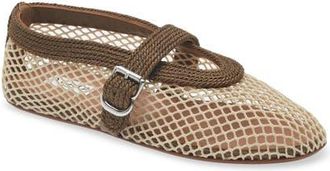 Alaia Mesh Mary Jane Flat in Vert Kaki at Nordstrom, Size 36.5