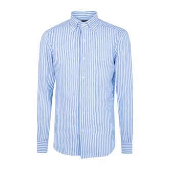 Barba Hombre, Camisas, Azul, Talla: L