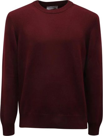 Gran Sasso Paricollo M/L - Heren - Ronde hals truien - Rood - L - Wol - Truien & Vesten
