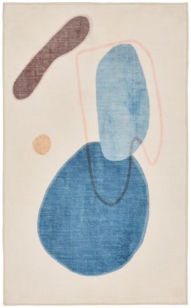 Gino Falcone Alfombra de ba&ntilde;o mullida - azul multicolor 70x120 cm