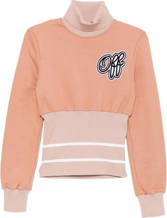 Off-white Felpa a coste - Rosa
