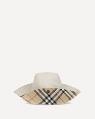 Burberry Cappello da pescatore con stampa Check Woman S