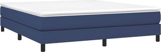 vidaXL Cama Sin Colch&oacute;n Tela Azul 160x200 Cm Vidaxl