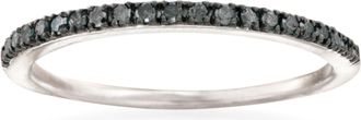 Ross-Simons Black Diamond Anniversary Ring in Sterling Silver
