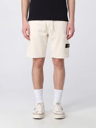 Stone Island Shorts cargo in cotone con patch logo Compass e coulisse