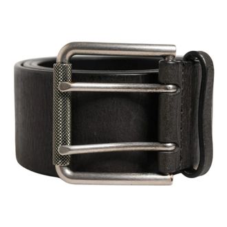 Dolce & Gabbana Belts, male, Black, Size: ONE SIZE Classic Leather Metal Buckle Belt