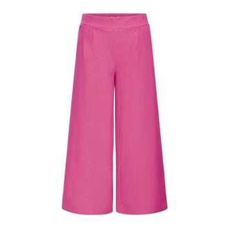 Ichi Wide Broeken - Dames - Vrijetijds broeken - Roze - S - Broeken
