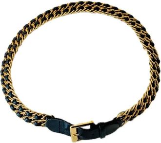 Chanel Pre-owned Leather belts - Dames - Vintage Accessoires - Geel - ONE Size - Leer - Vintage