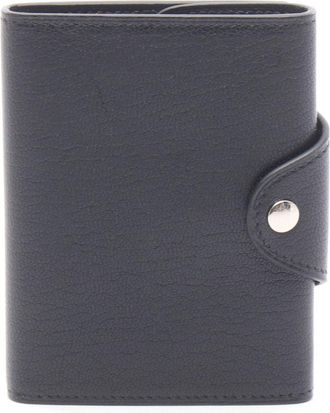 Herm&egrave;s Black Leather Wallet (Tri-Fold) (Pre-Owned)