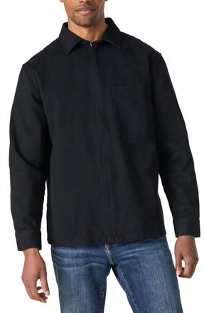 Mavi Hidden Placket Zip Jacket In Black