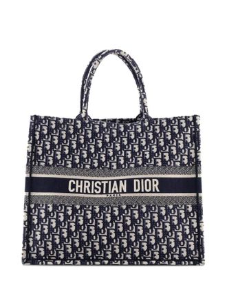 Dior Book Oblique Canvas Large tote bag - Black