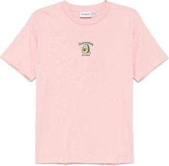 Chocoolate logo-embroidered T-shirt - women - Cotton - M - Pink