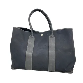 Herm&egrave;s Black Toile Officier Tote Bag (Pre-Owned)