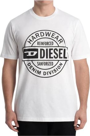 Diesel Circular Graphic T-shirt - Heren - T-shirts - Wit - L - Katoen - Tops