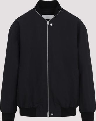 Jil Sander Black Bomber Jacket