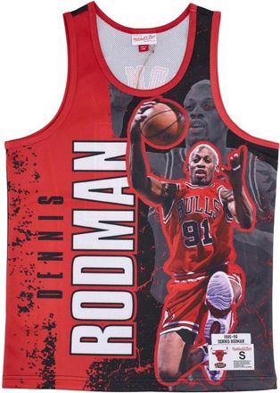 Mitchell & Ness Chicago Bulls Tank Top Rodman Edition - Heren - Fitness - Veelkleurig - L - Polyester - Fitness
